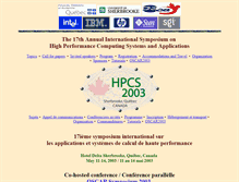 Tablet Screenshot of hpcs2003.ccs.usherbrooke.ca